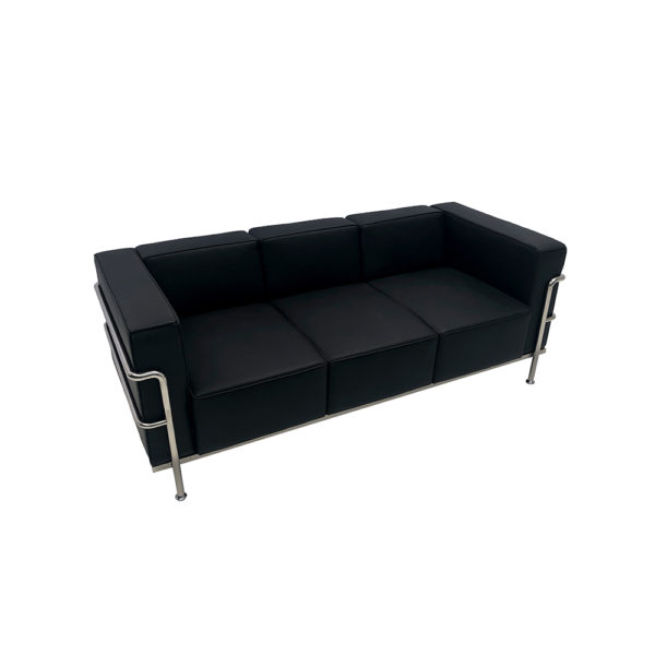 0030004 - Modern Black 3-Seat Sofa