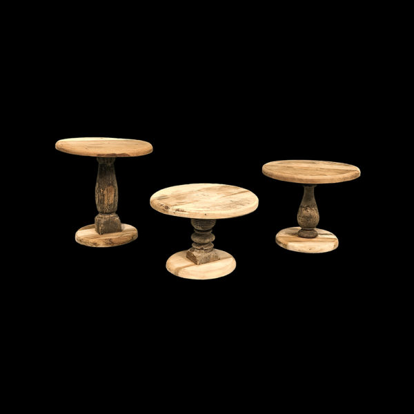 0040008.0 - Recycled Wooden Display Stands - S/3