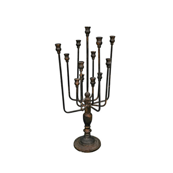 0090006 - Black Iron Candelabra