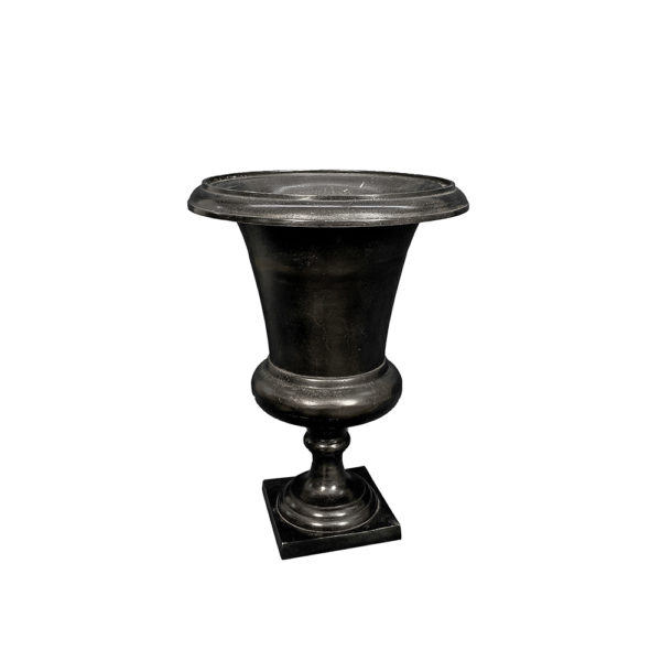 0270001 - Small Black Aluminum Urn