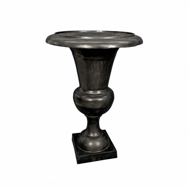 0270003 - Large Black Aluminum Urn