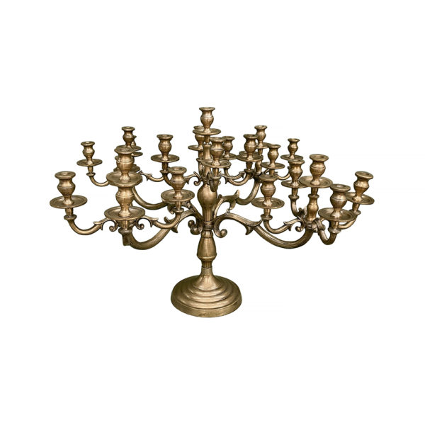 0270009 - Aged Gold 25 Candleholder