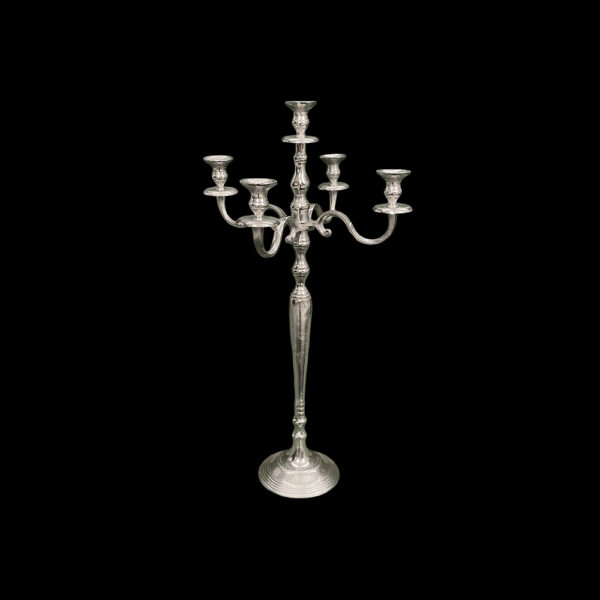 0270012 - Rough Nickel 5 Candleholder