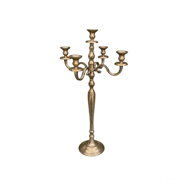 0270013 - Antique Gold 5 Candleholder
