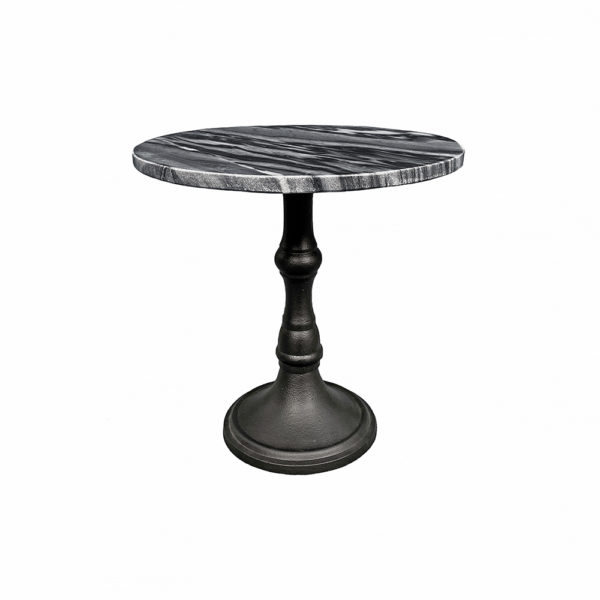 0270024 - Medium Marble Table Black Top/Black Base