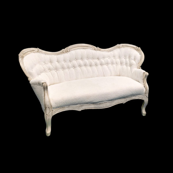 0690010 - Antique Aged White Settee