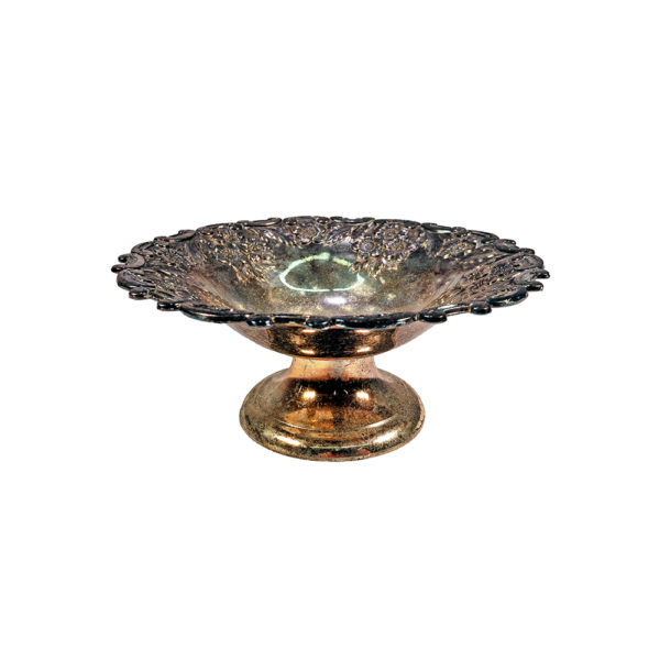 9990021 - Small Round Antique Silver Candy Bowl