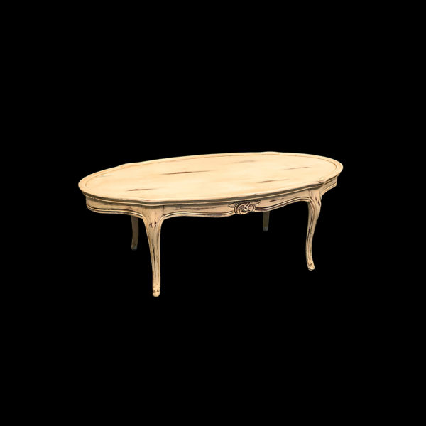 9990129 - Antique White Oval Table