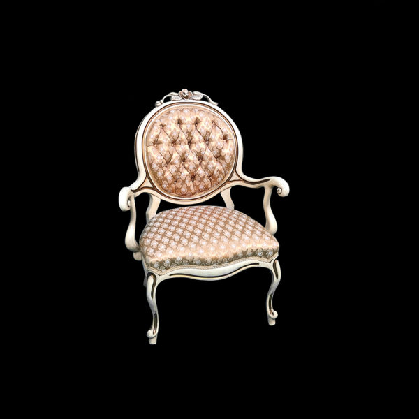 9990232 - Vintage Creme w/ Gold Trim Chair