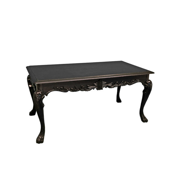 9990134 - Antique Ornate Black Wooden Table