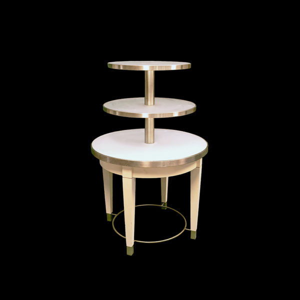 9990194 - 3-Tier White Acrylic Table