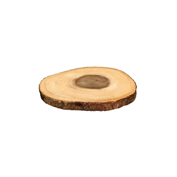 9990209 - Round Wood Serving Board Slab w/ Legs