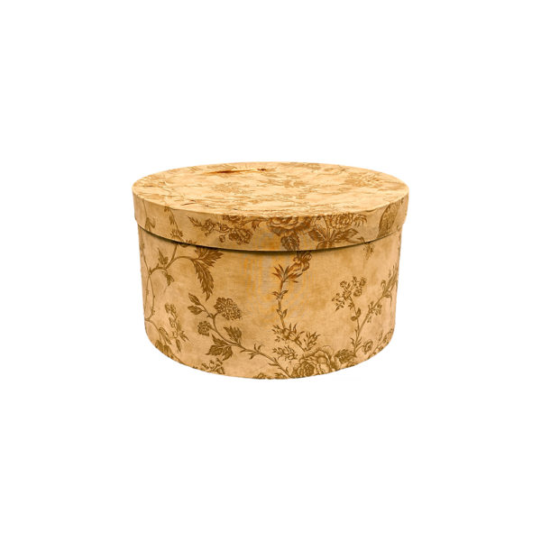 9990237 - Vintage Ornate Brown Hat Box