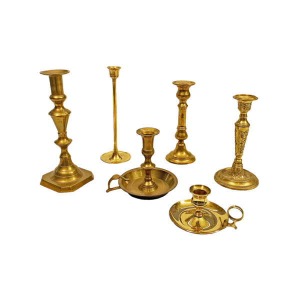 9990271 - Misc Brass Candleholders - Lot of (2)