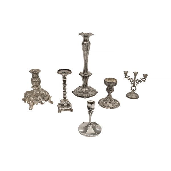 9990272 - Misc Silver Candleholders - Lot of (2)