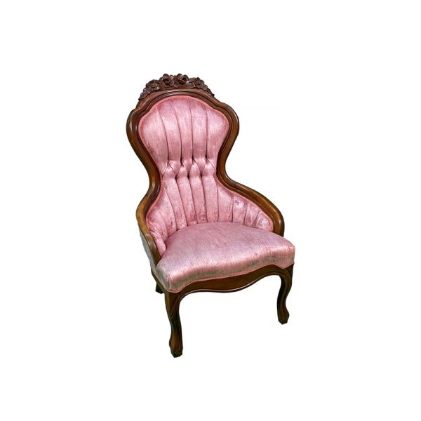 9990302 - Blush Pink Victorian Parlor Chair - Hers