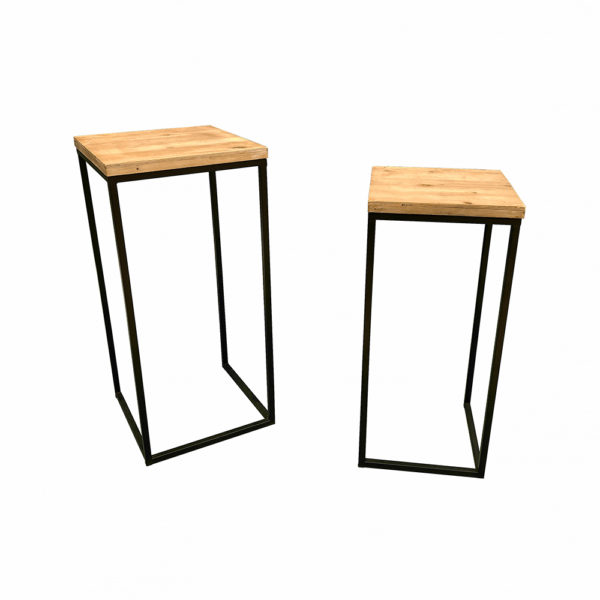 9990317.0 - Tall Wood Top Nesting End Table - S/2