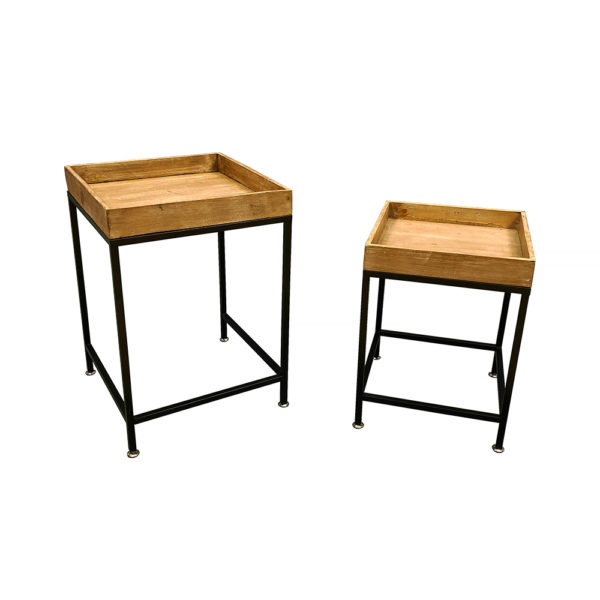 9990318.0 - Short Wood Top Nesting End Table - S/2