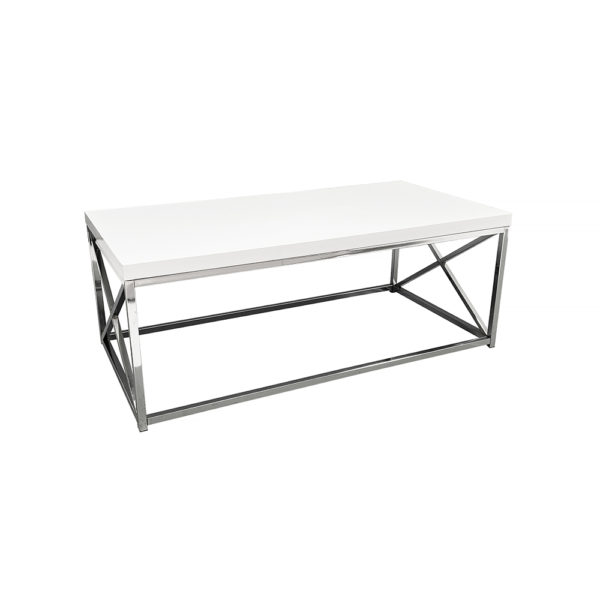 9990322 - Chrome and White Coffee Table
